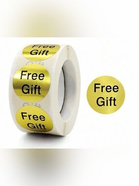 500 Gold "Free Gift" Stickers